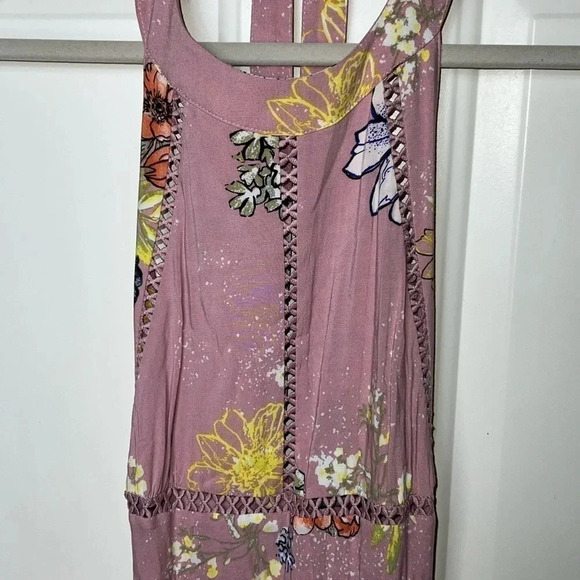 Bp BACKLESS HIGH NECK DRESS SIZE‎ SMALL PINK WITH FLORAL DESIGN SIZE SMALL NWT - Picture 11 of 11